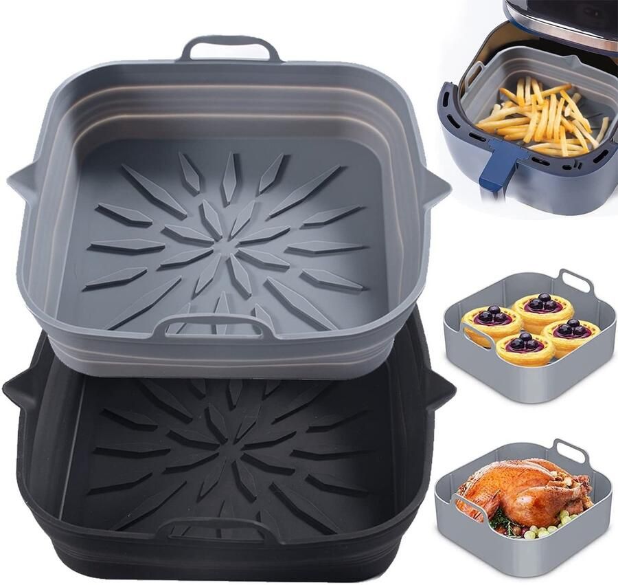 Solidchoice Set van 2 Siliconen Vormen voor Heteluchtfriteuse