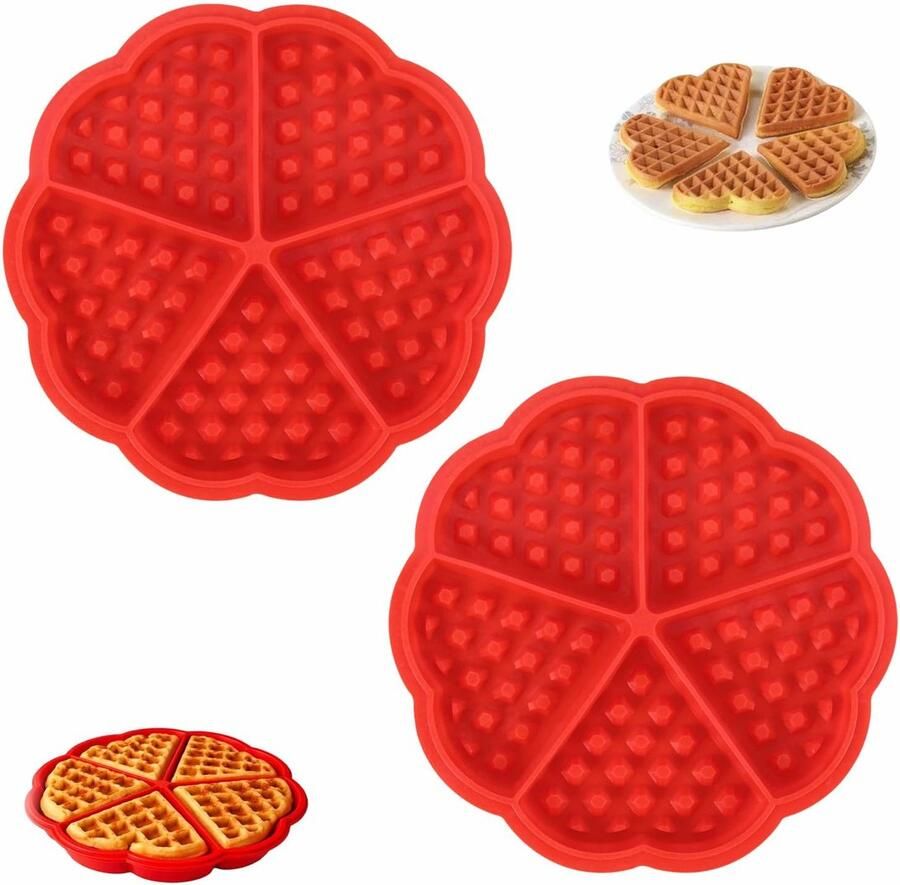 Solidchoice Set van 2 Siliconen Wafelvormen voor Airfryer