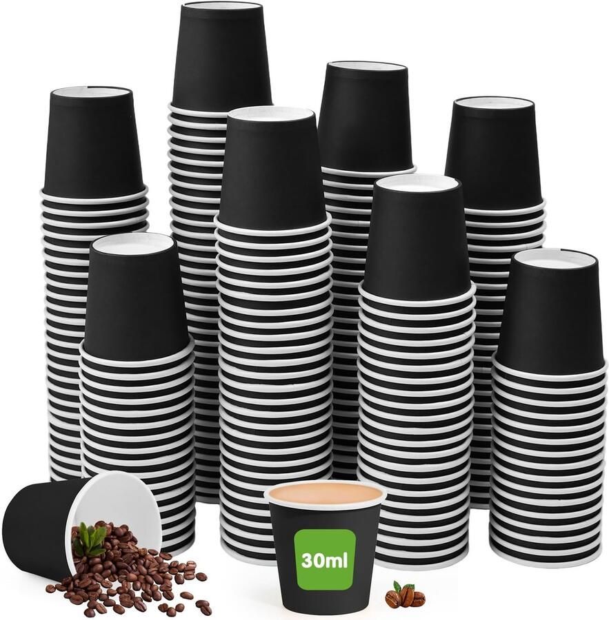 Solidchoice Set van 200 Stuks Cardboard Espresso Cups 30ml