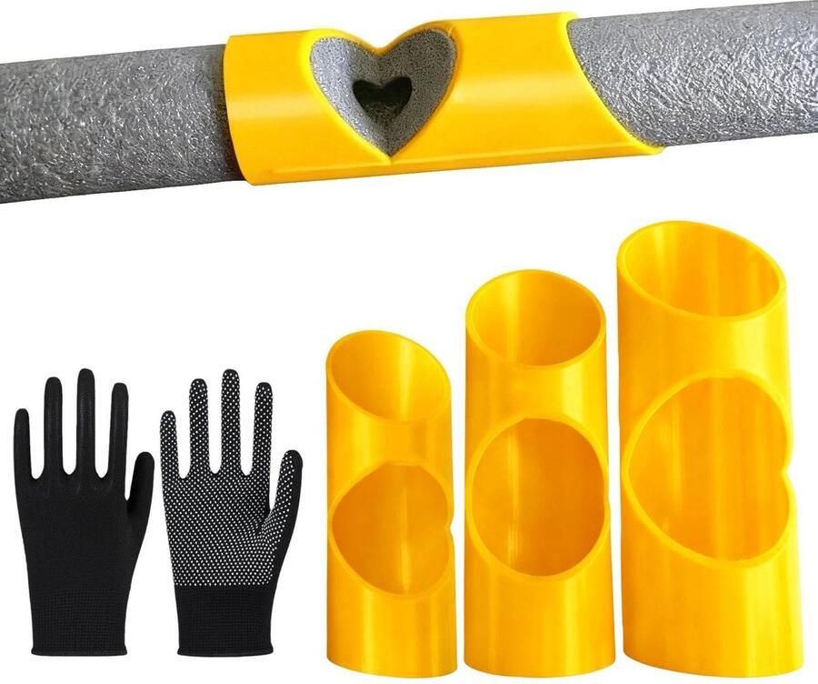 Solidchoice Set van 3 Buigzaam Snijhulpen voor Pijpisolatie Geel