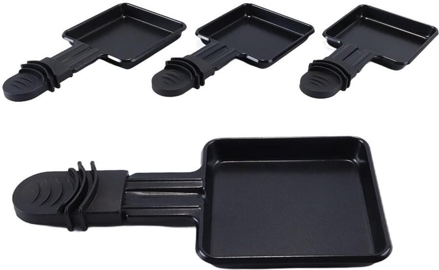Solidchoice Set van 4 Mini Kaaspannen met Anti-aanbaklaag