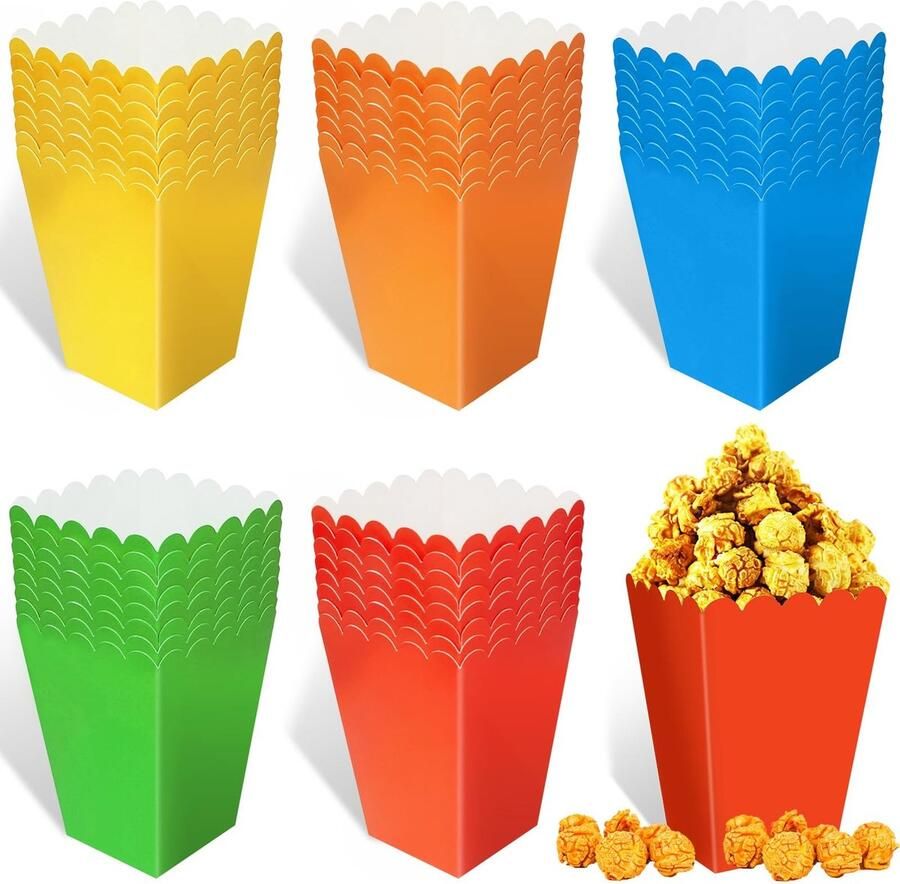 Solidchoice Set van 40 Retro Popcorn Dozen in Kleuren
