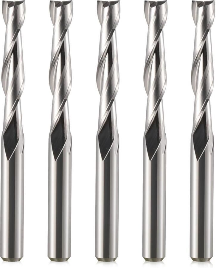 Solidchoice Set van 5 Spiral Cutter met 4mm Shank en 22mm Snijlengte