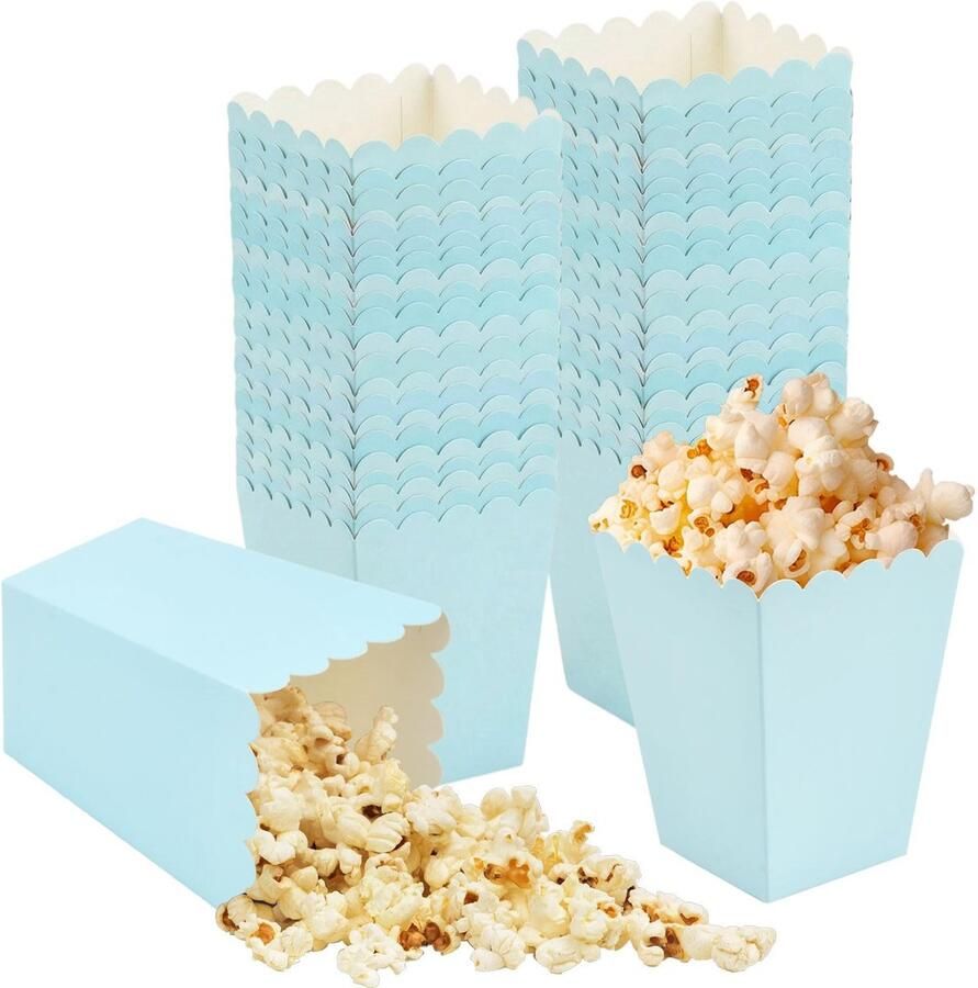 Solidchoice Set van 50 Mini Popcorn Containers voor Feesten en Verjaardagen
