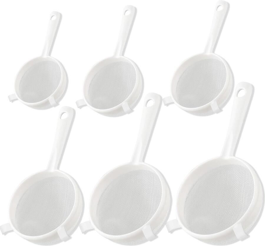 Solidchoice Set van 6 Keukenzeefjes met Handvat