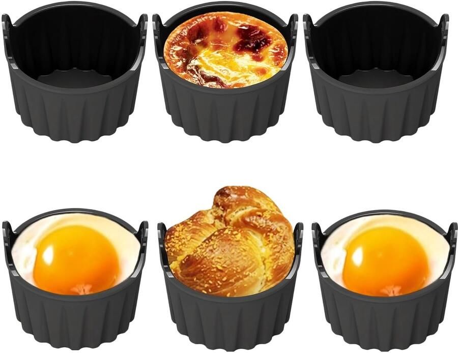 Solidchoice Set van 6 Siliconen Mallen voor Airfryer en Oven