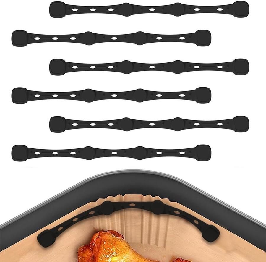 Solidchoice Set van 8 Silicone Magneten voor Airfryer 12 cm Lang