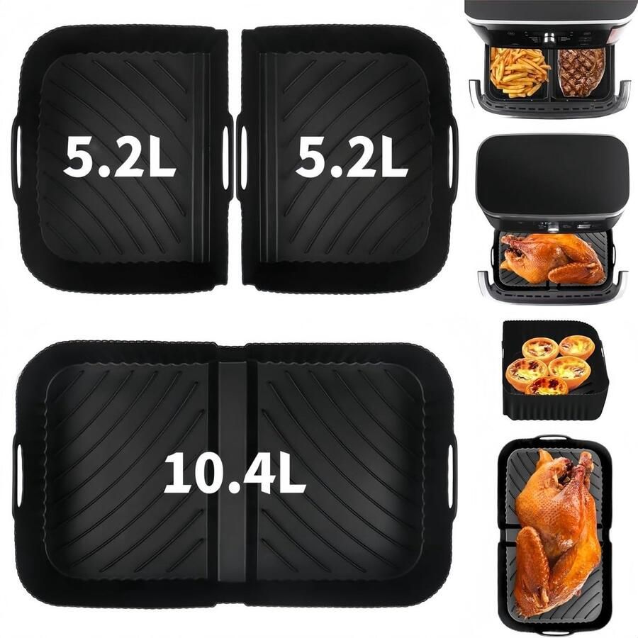 Solidchoice Silicone Air Fryer Liners voor Ninja Flex Tray (Set van 3)