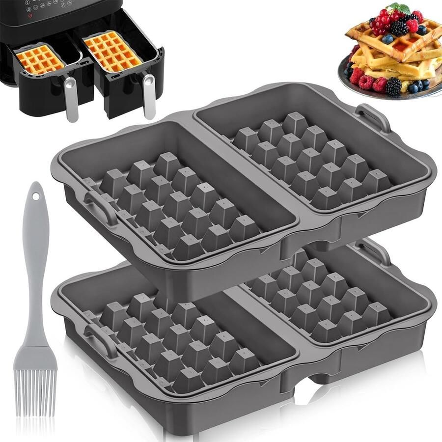 Solidchoice Siliconen Wafelvorm voor Ninja Air Fryers Set van 2 Stuks