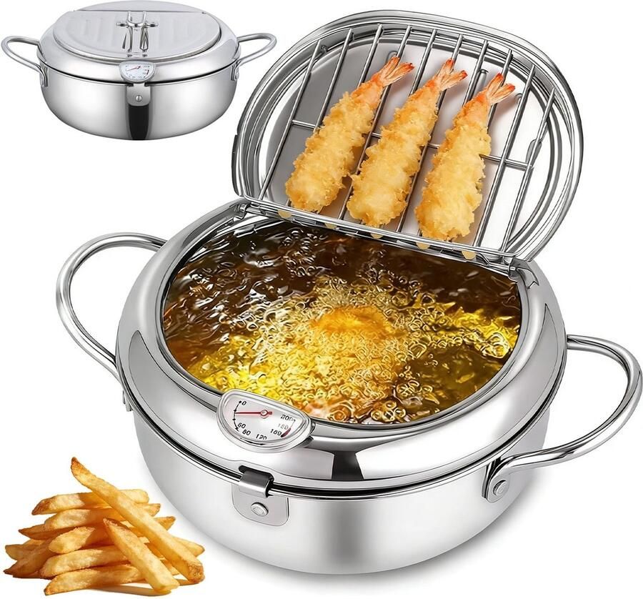 Solidchoice Tempura Friteuse met Olieafvoerrek 20 cm