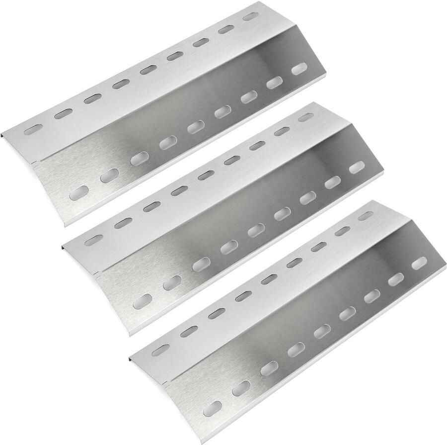 Solidchoice Universele Roestvrijstalen Verwarmingsplaat 41 x 14 cm Set van 3