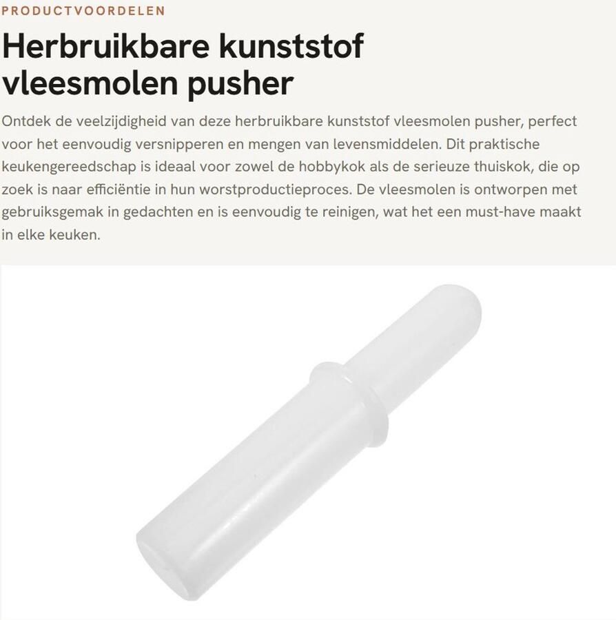 Solidchoice- Vleesmolen Herbruikbare Kunststof Vleesstamper 21 5 cm Praktisch Keukengereedschap Eenvoudig Reinigen Comfortabel Gebruik Efficiënte Worstie