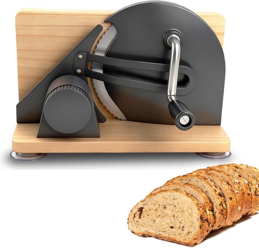 Solidchoice Vouwbare RVS Broodsnijder met Verstelbare Dikte