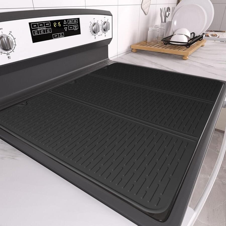Solidchoice Vouwbare Silicone Kookplaat Dekmat Hittebestendige Bescherming voor Gas- en Elektrische Fornuizen (28 x 50 cm)