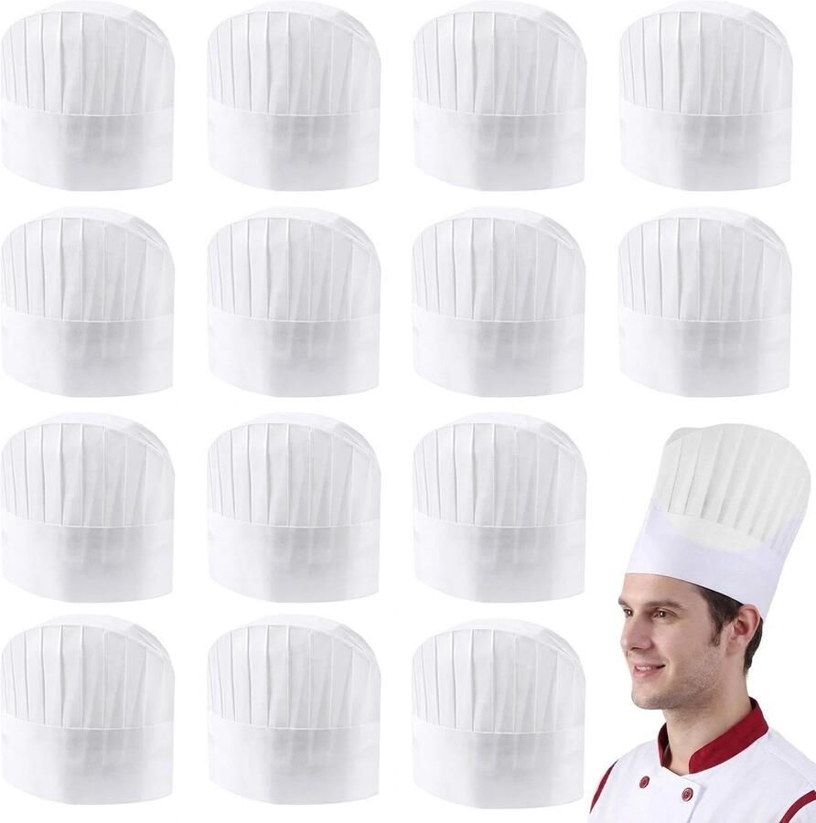 Solidchoice Wegwerpkoksbuisjes Set van 15 voor Keuken en Catering