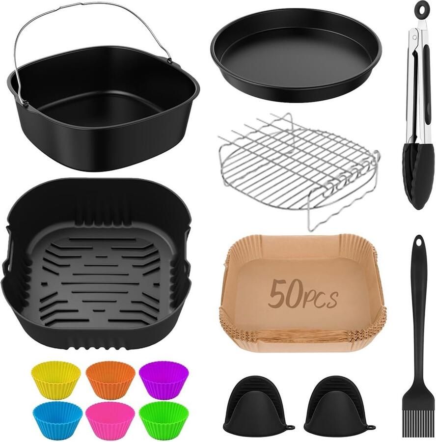 SolidKeus 15-Delige Air Fryer Accessoire Set voor Modellen