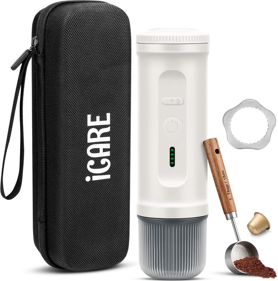 SolidKeus 2-in-1 Draagbare Koffiezetter voor Capsules en Gemalen Koffie