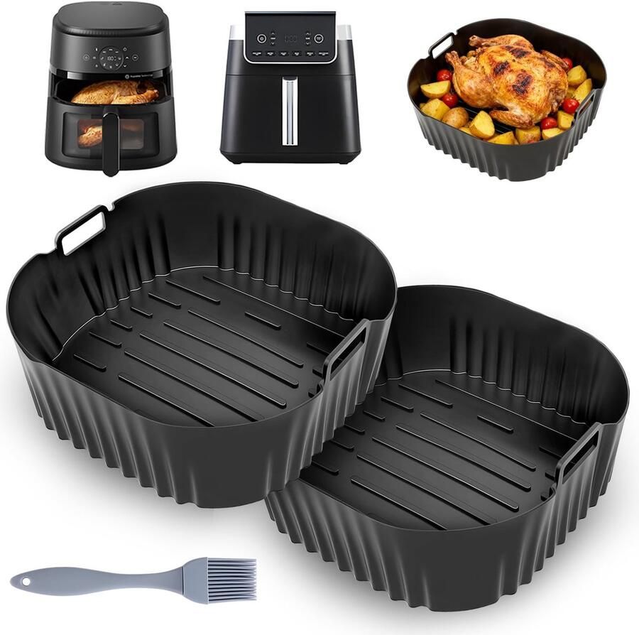 SolidKeus 2 Stuks Silicone Vormen voor Airfryer