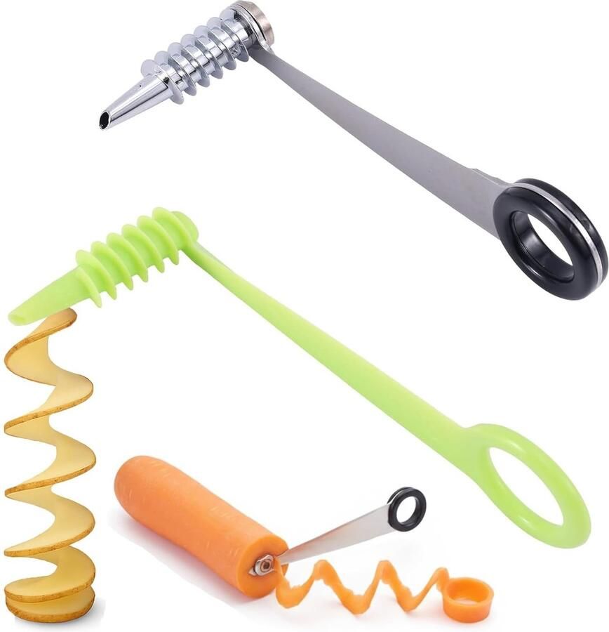 SolidKeus 2 Stuks Spiral Slicers voor Groenten en Fruit