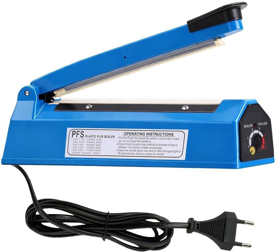 SolidKeus 200mm Handmatige Heat Sealer met Temperatuurregeling