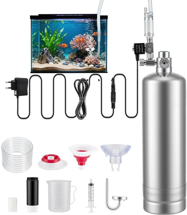 SolidKeus 2L CO2 Generator Set voor Aquariums met Diffuser en Slang