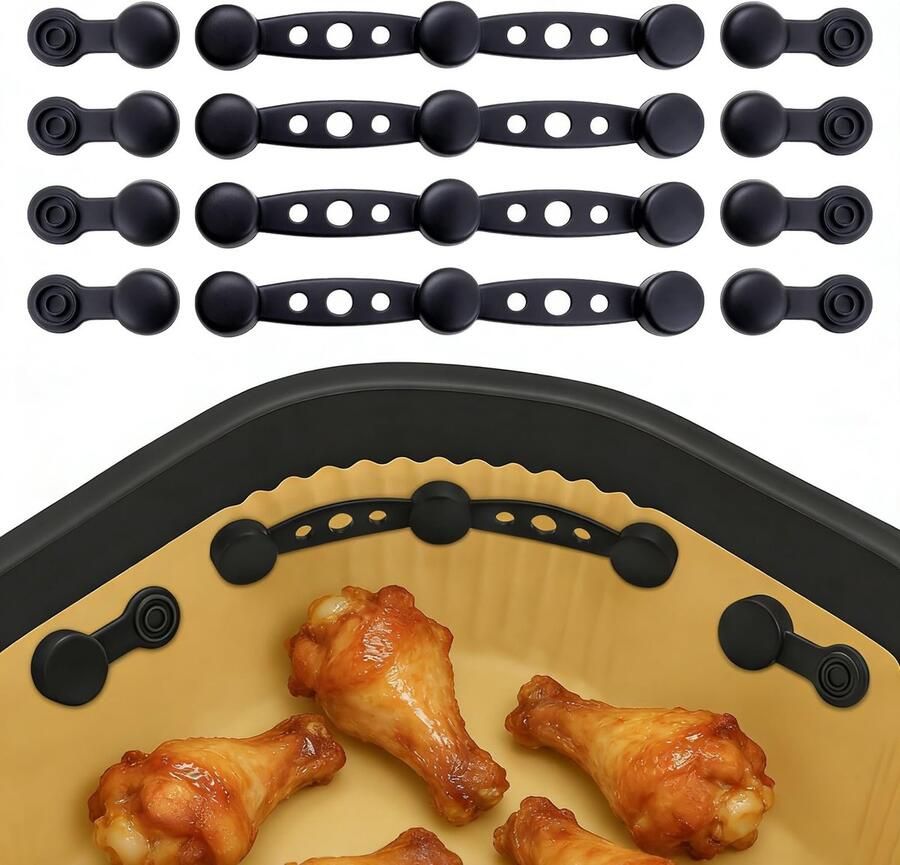 SolidKeus 4 Sets Silicone Magnet Clips voor Air Fryer