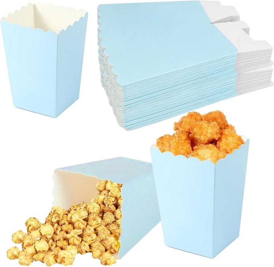 SolidKeus 48 Stuks Popcorn Dozen voor Snacks