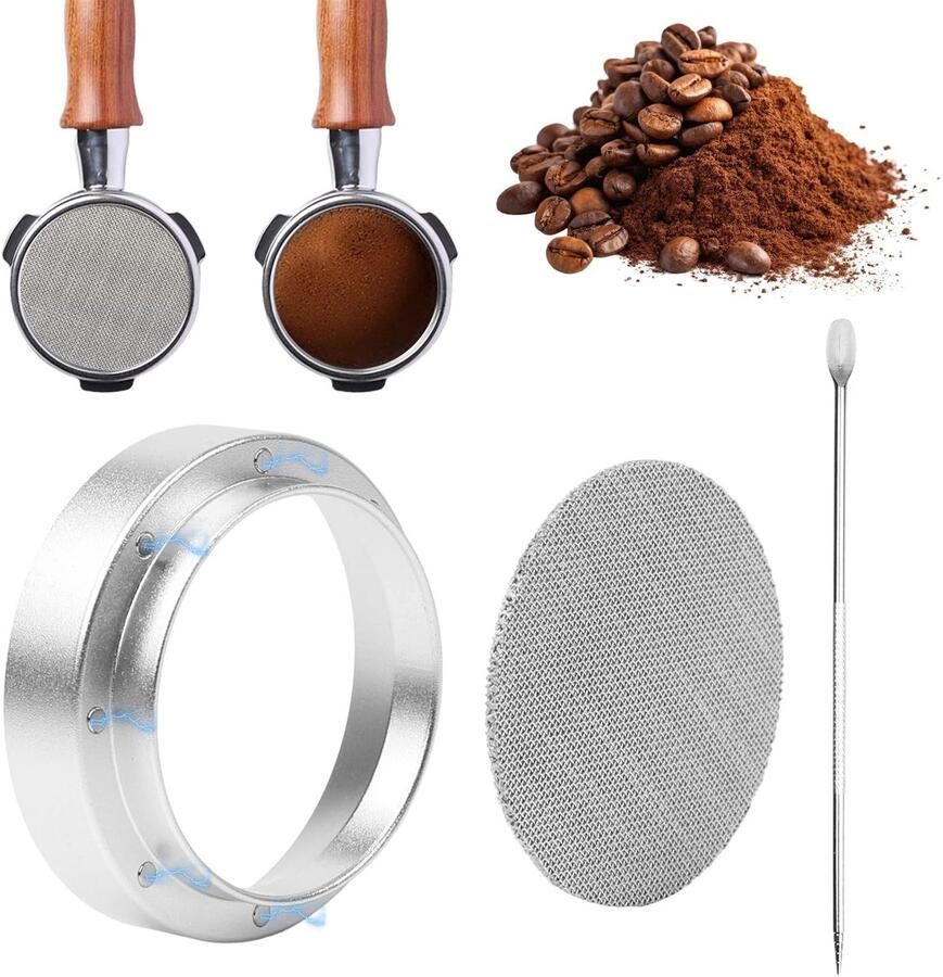 SolidKeus Aluminium Espresso Doseertrechter met Latte Art Naald