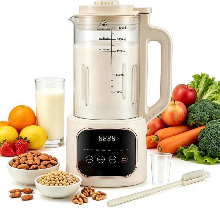 SolidKeus Automatische Notenmelkmaker met 1600 ml Capaciteit