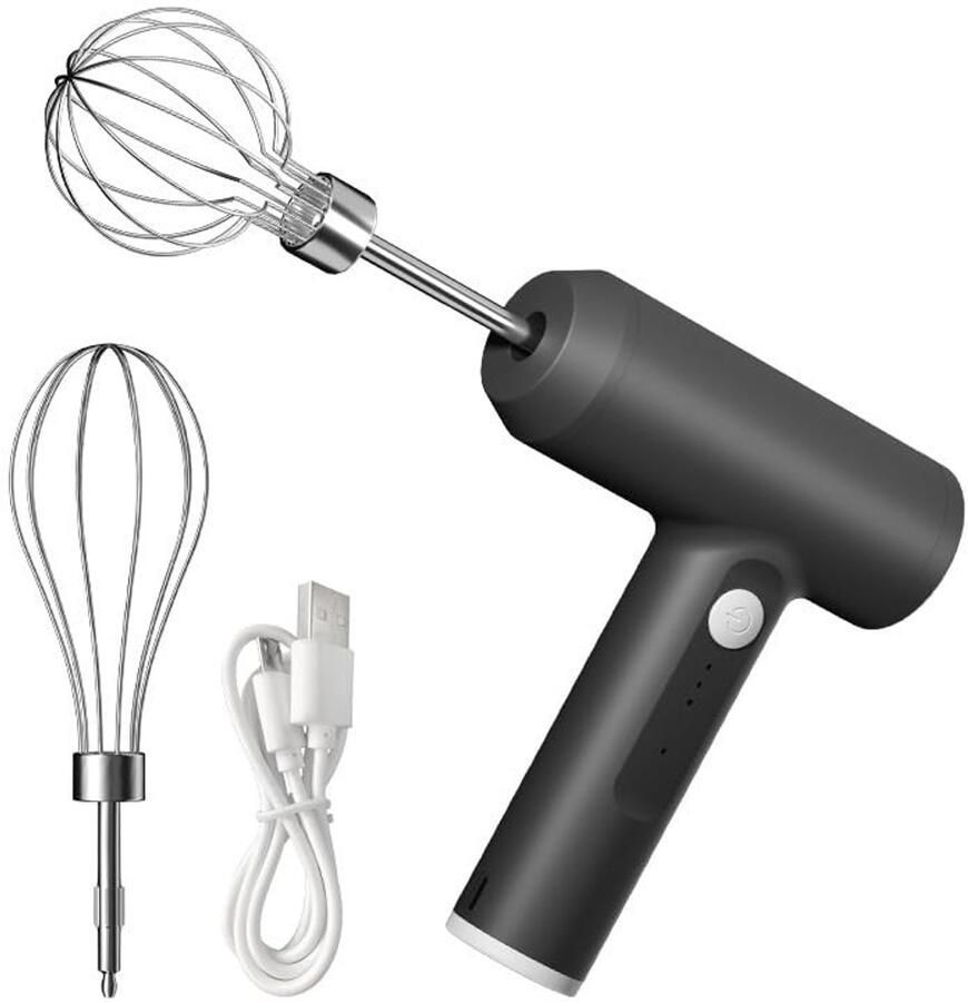 SolidKeus Draadloze Handmixer met 3 Snelheden en USB Oplaadbaar