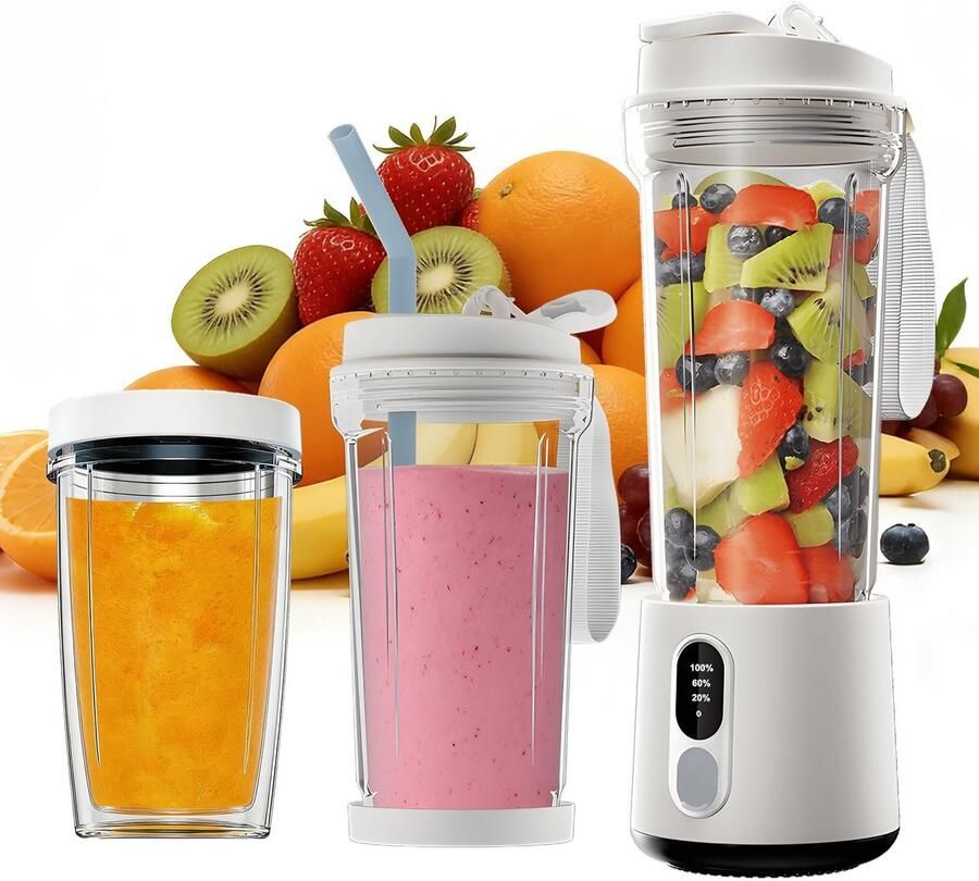 SolidKeus Draagbare Blender voor Shakes en Smoothies 500ml