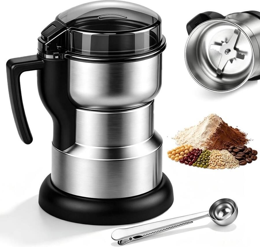 SolidKeus Elektrische Koffiemolen 150W Roestvrij Staal 300 ml