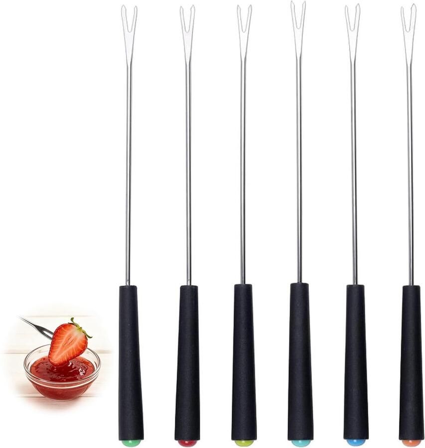 SolidKeus Fondue Sticks 6 Stuks RVS Chocolade Forks