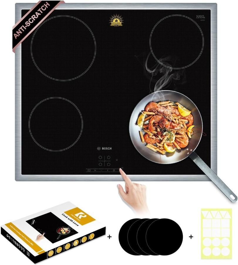 SolidKeus Grote Inductiebeschermingsmat Siliconen Kookplaatafdekking (54 x 90 cm)