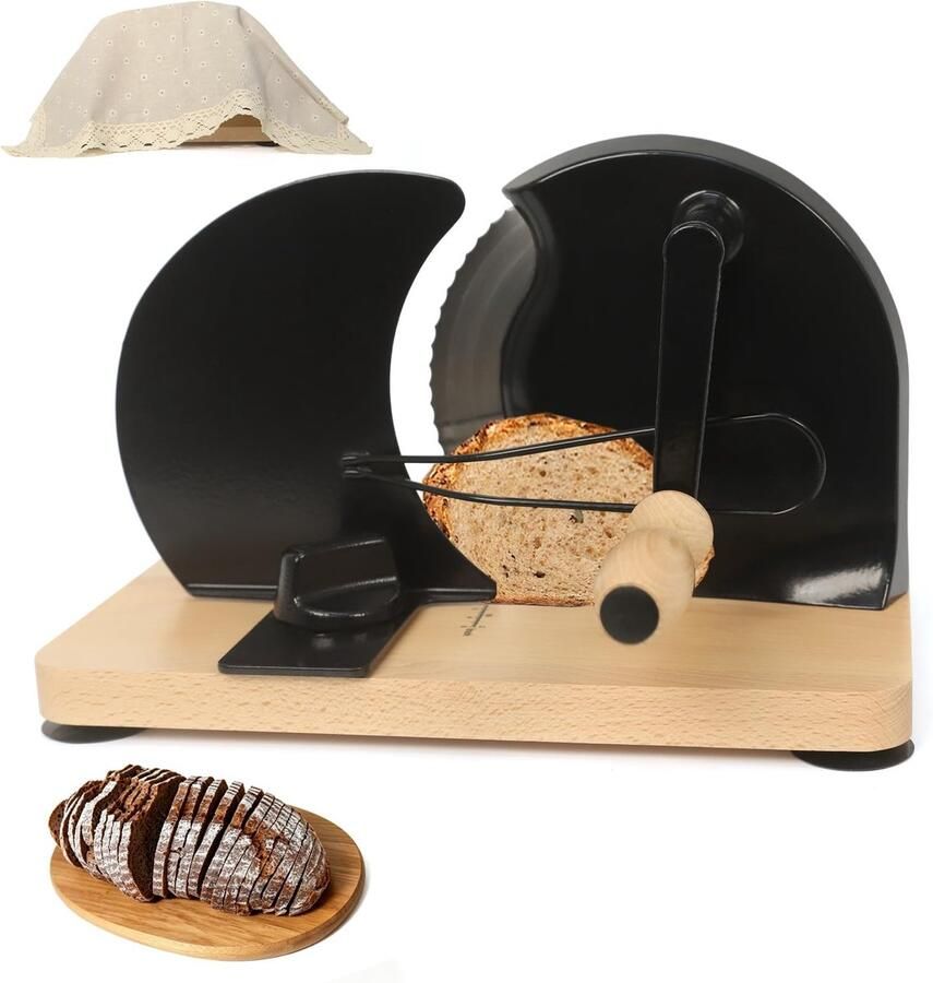 SolidKeus Handmatige Broodsnijmachine met Instelbare Dikte