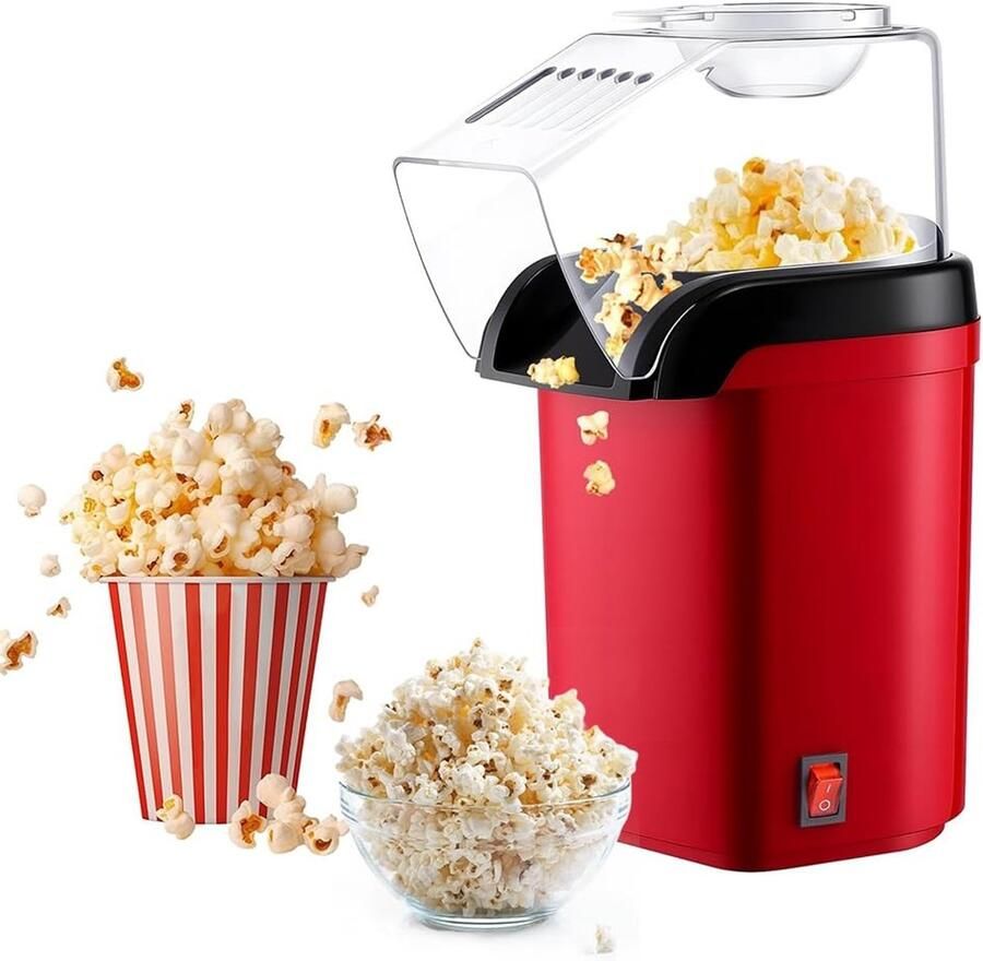 SolidKeus Mini Hete Lucht Popcornmachine Snel en Gezond Popcornmaken zonder Olie