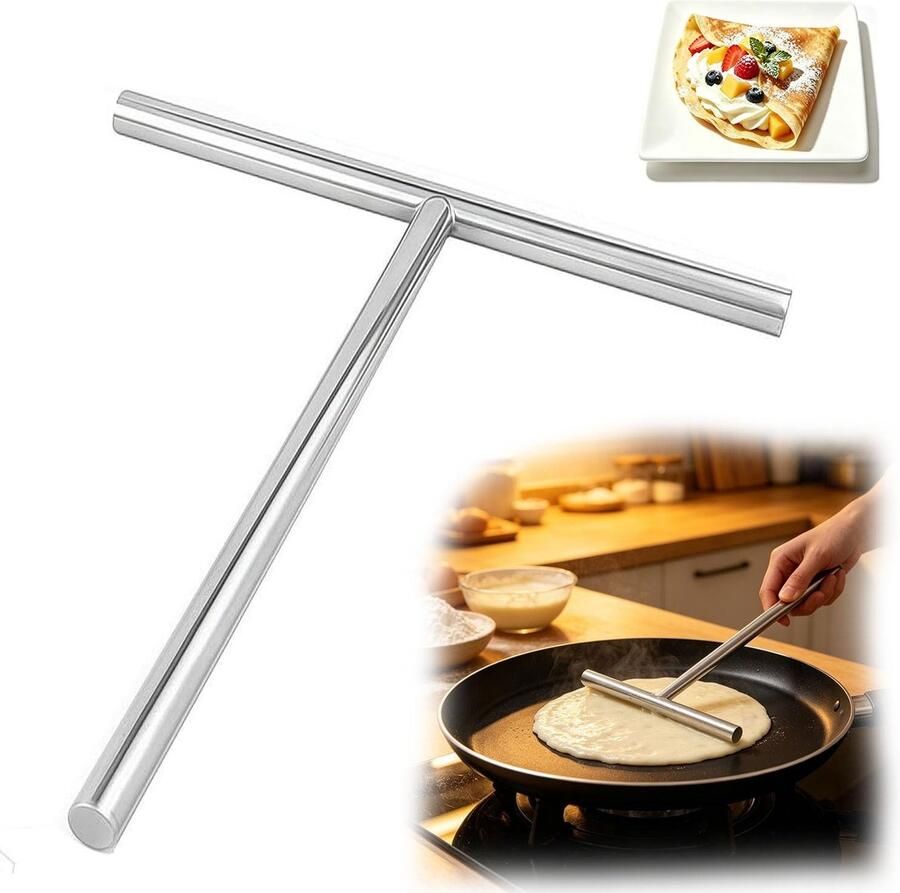 SolidKeus Roestvrij Stalen Crêpes-verdeler voor Perfecte Pannenkoeken