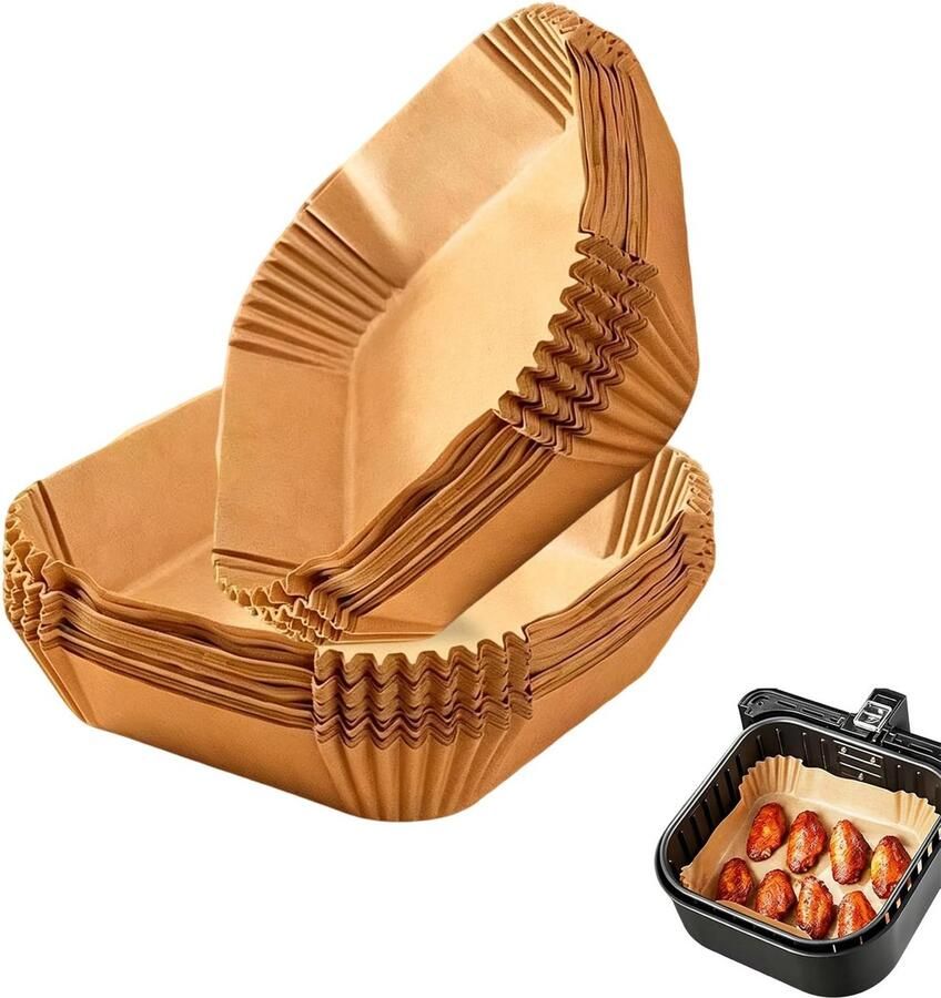 SolidKeus Set van 120 Bakvellen voor Airfryer 20 x 17 cm