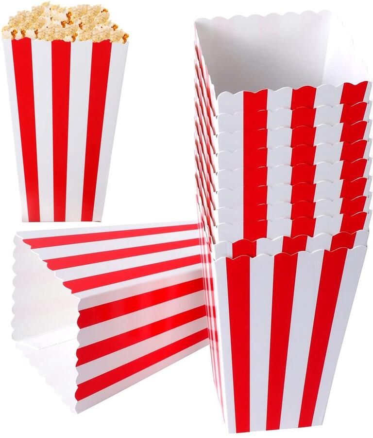 SolidKeus Set van 20 Popcorn Dozen voor Snacks en Feestjes