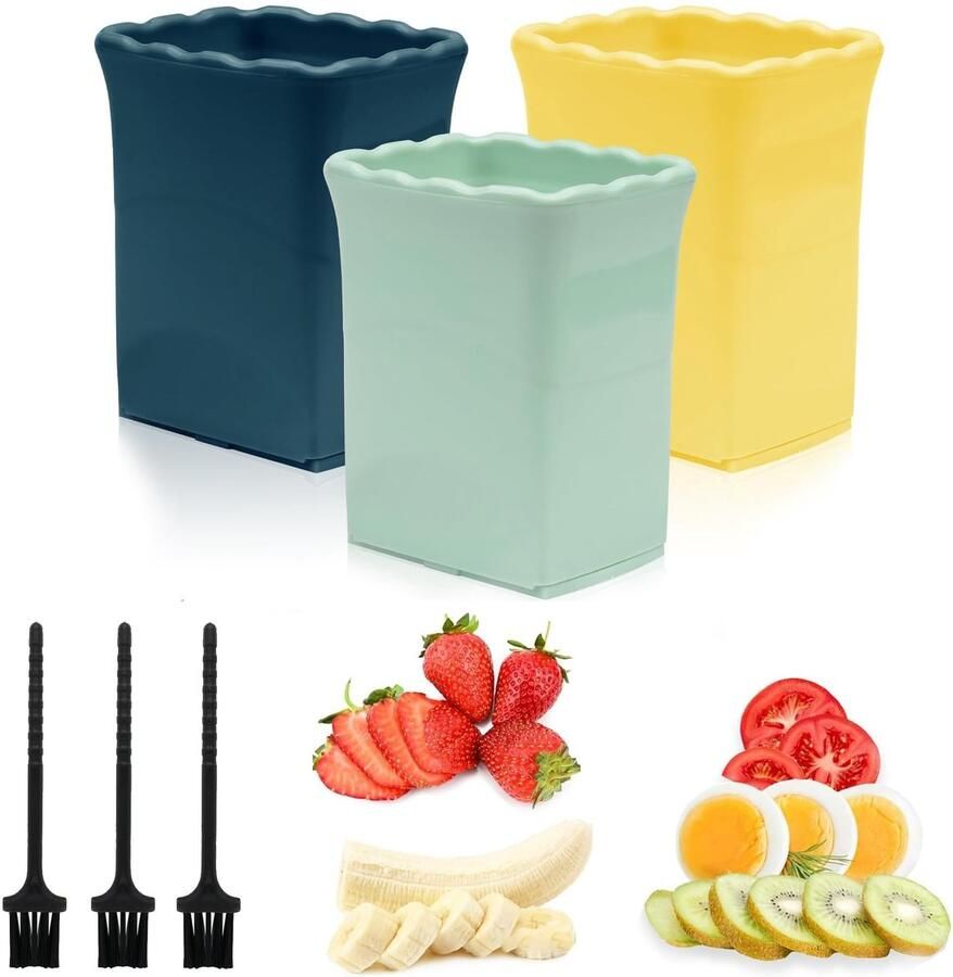 SolidKeus Set van 3 Fruit Snijders voor Snelle en Gemakkelijke Bereiding