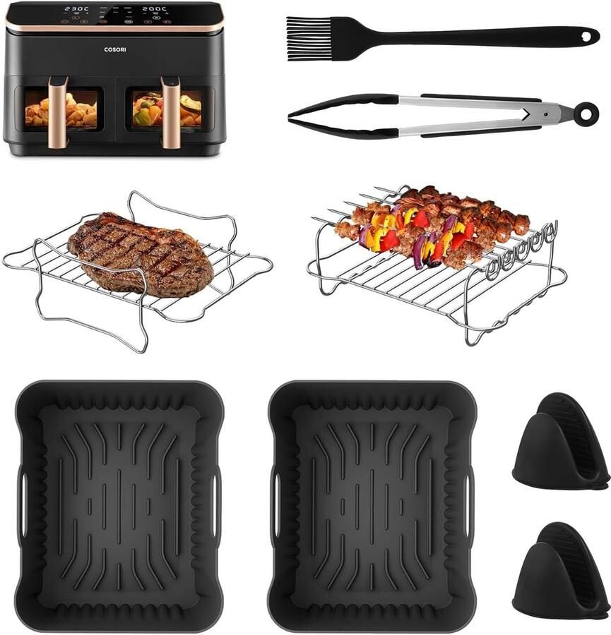 SolidKeus Siliconen Accessoires voor Airfryer 8.5L