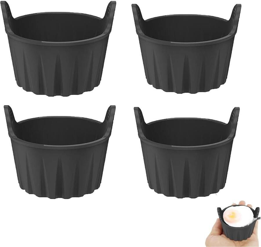SolidKeus Siliconen Bakvormen voor Airfryer Set van 4