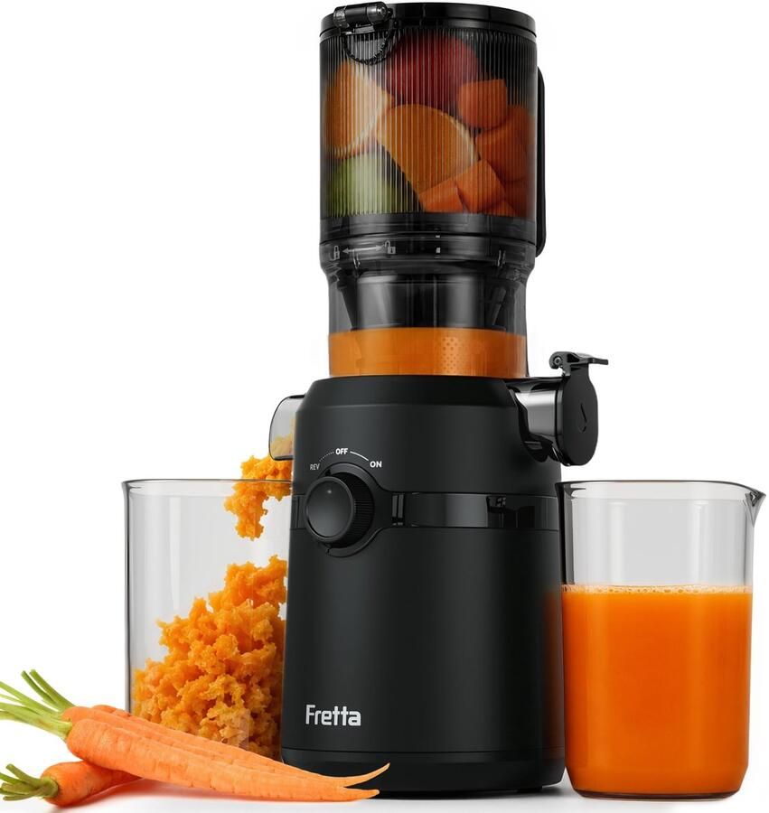 SolidKeus Slow Juicer met 108 mm Opening en 1L Capaciteit voor Volle Groenten en Fruit