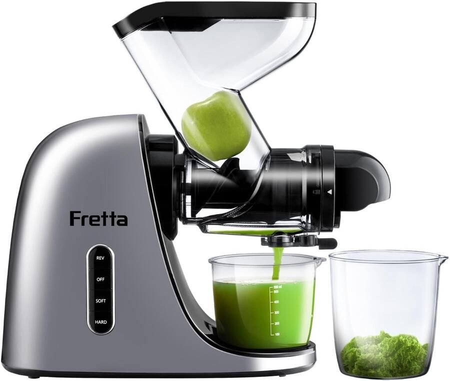 SolidKeus Slow Juicer met RVS en Hoge Sapopbrengst 200 W
