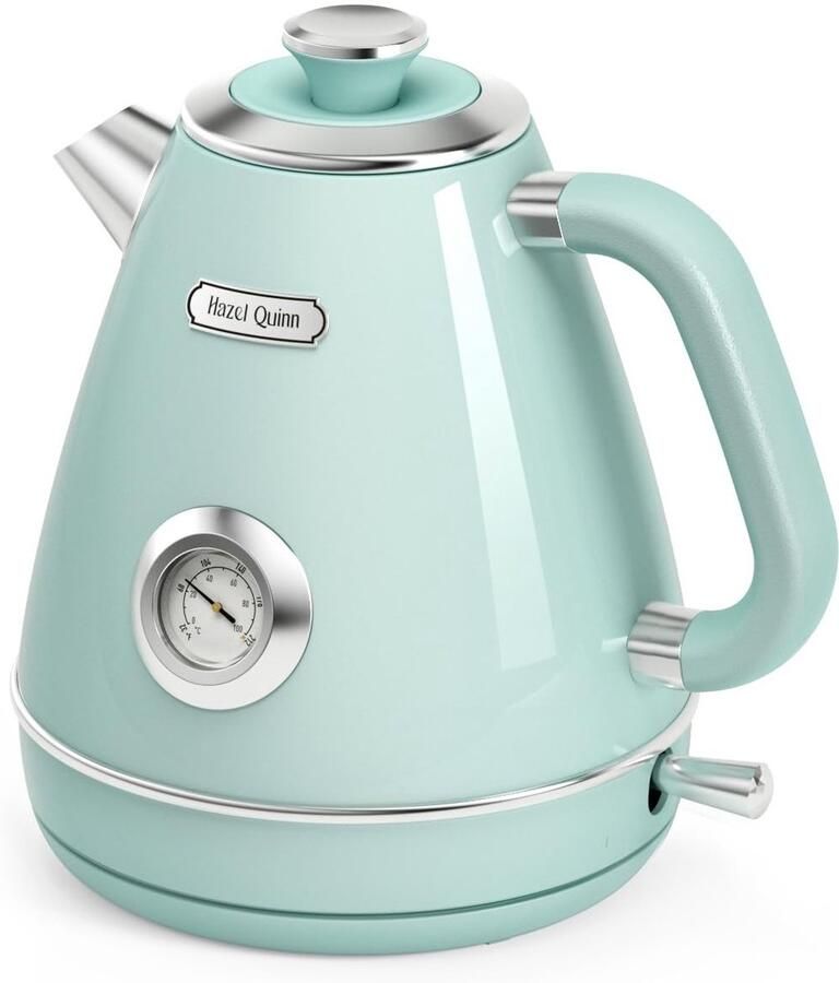 SolidKeus Vintage Elektrische Waterkoker 1.7L RVS Mintgroen