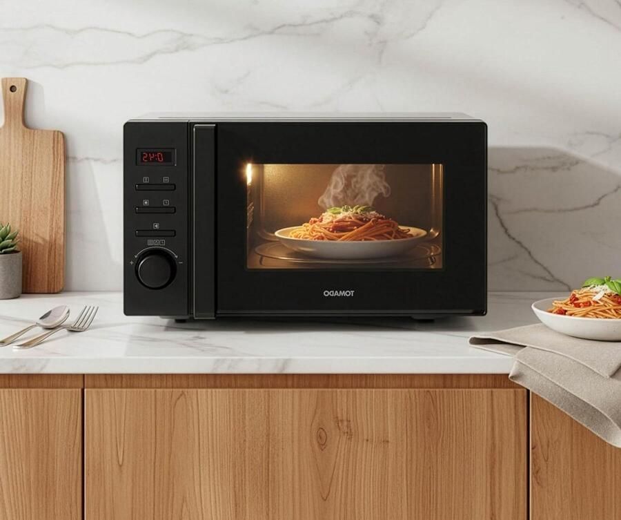 Solo magnetron Compacte oven Maaltijden opwarmen 5 standen 20 liter Matzwart