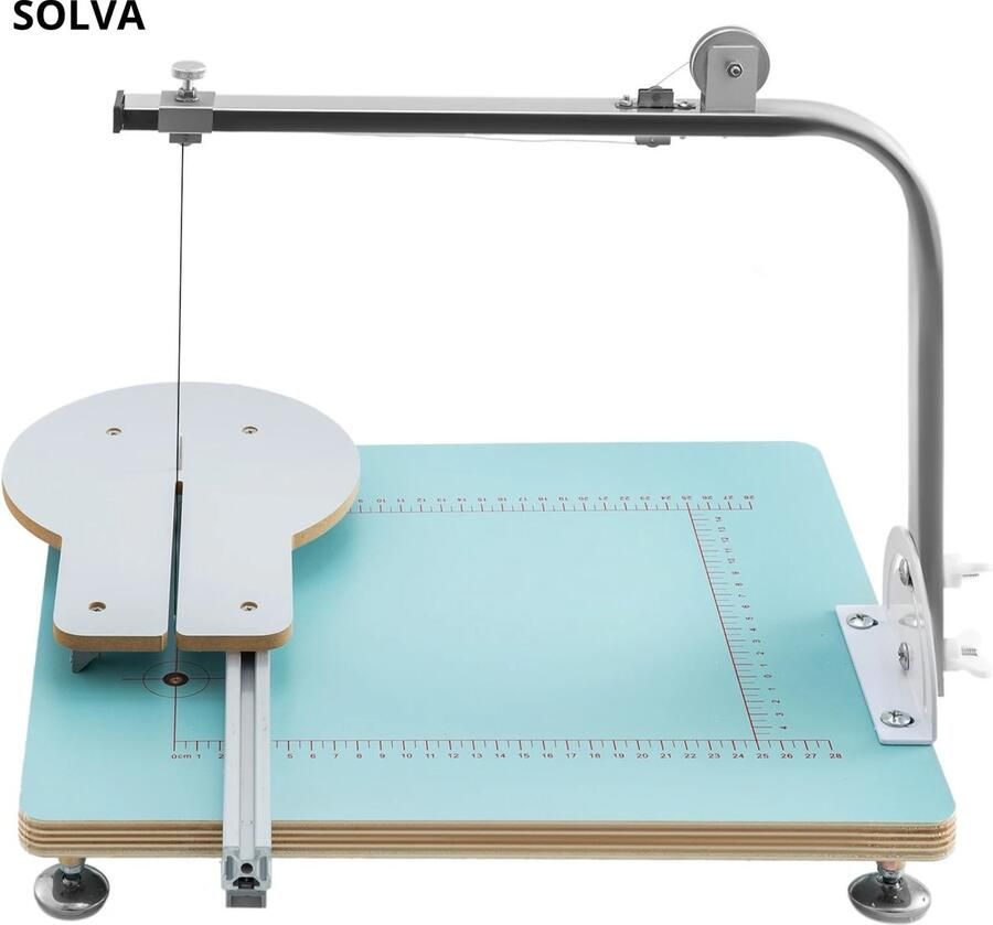 SOLVA Snijmachine Piepschuimsnijder Schuimsnijder Foam cutter Foam snijder 240V Verwarmingsdraad 40.9x33x35.6 cm Blauw Zilver