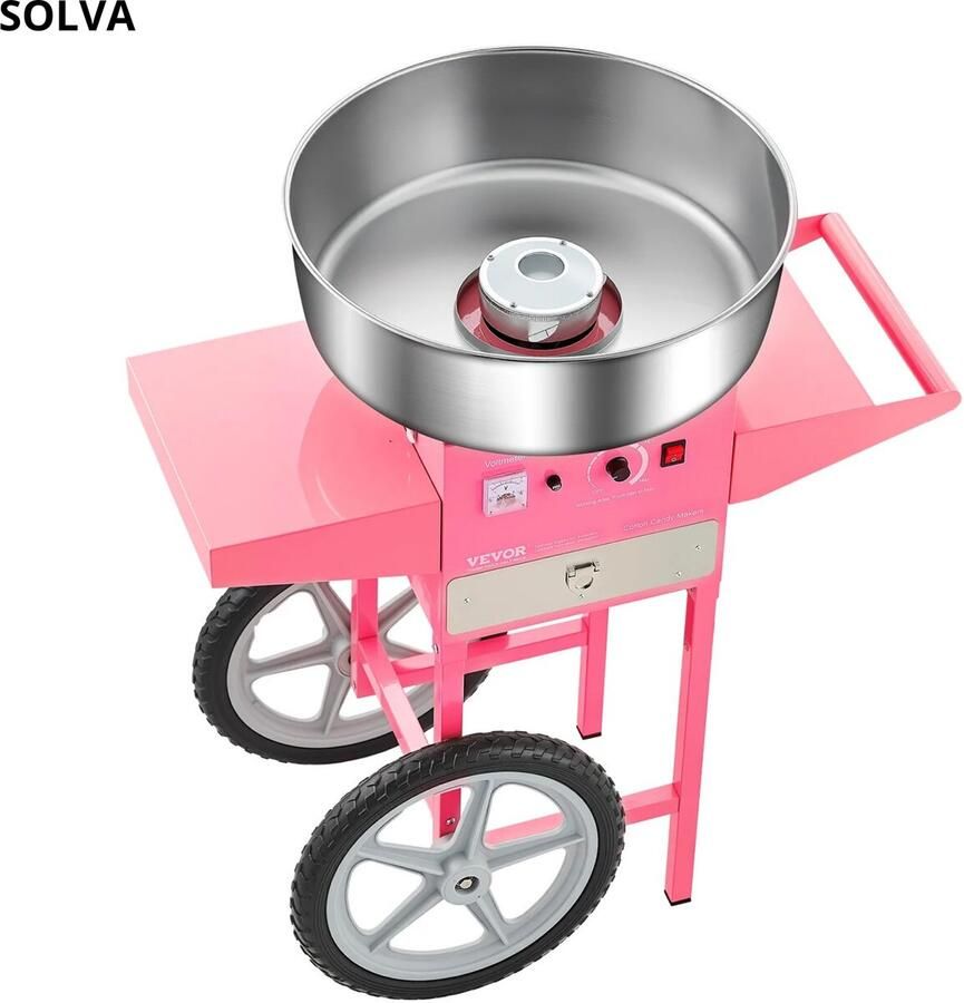 SOLVA Suikerspin Suiker Suikerspinmachine Suikerspinmachines Suikerspin Maker Elektrisch 1000 W Ca. 40×40×45 cm Roze
