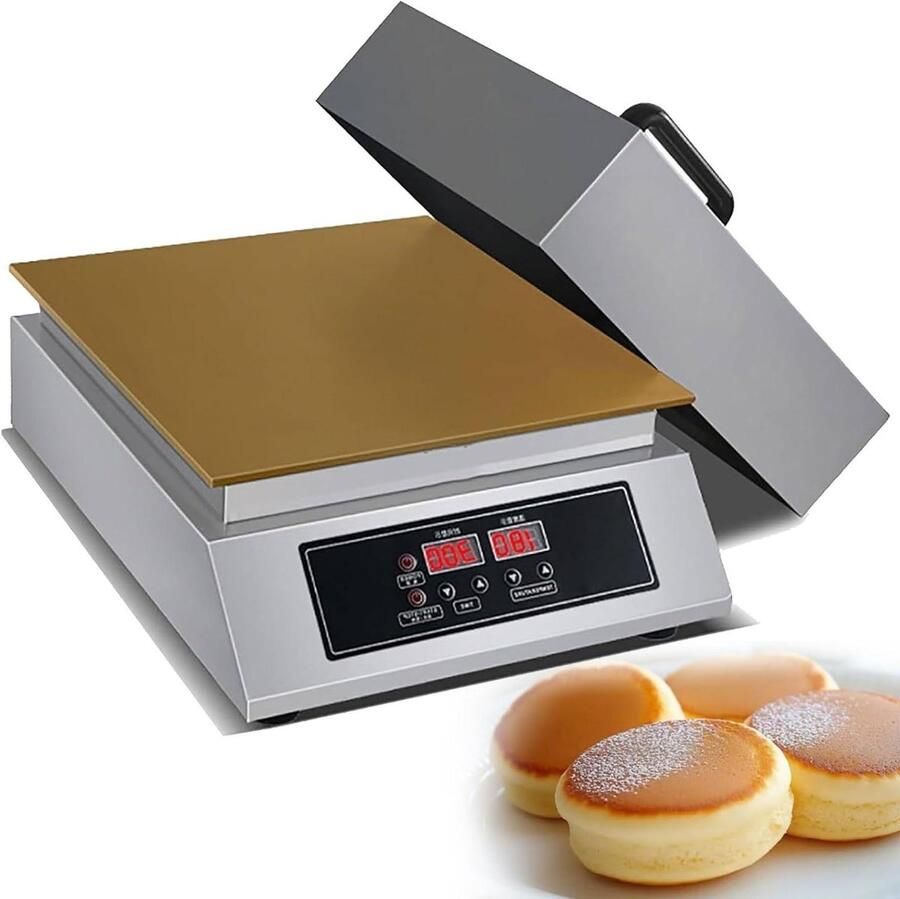 Soufflé Maker Pannenkoekenmachine Dorayaki Desserts Maken Koperen Plaat 45B x 15H cm Zilver