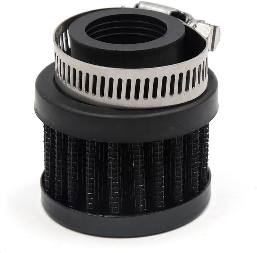 Sourcing map Zwarte 25 mm inlaat Dmr. Auto voertuig luchtfilter reiniger verstelbare klem DE